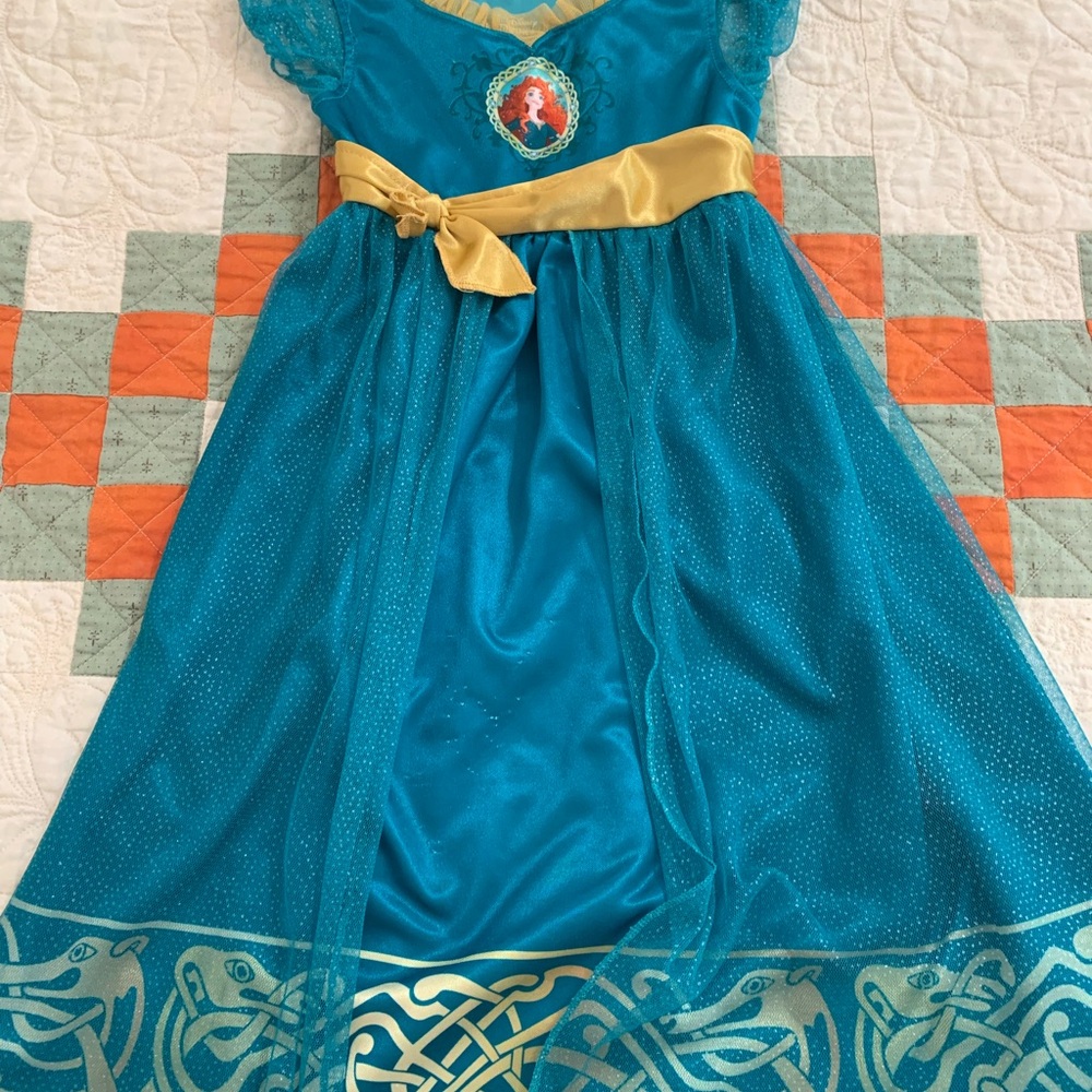 Disney Brave Teal and Gold Nightgown Dress